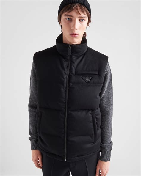 prada puffer vest mens|prada cashmere puffer.